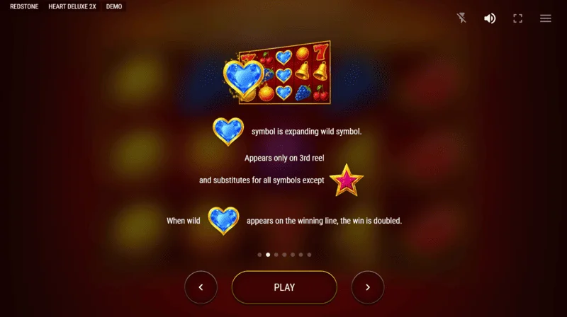 Heart Deluxe 2x - set simbol: angka tujuh, bel, buah-buahan